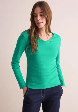 CECIL Langarmshirt aus reiner Baumwolle