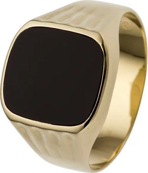 JOBO Fingerring, 585 Gold mit Onyx