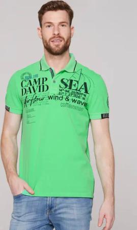 CAMP DAVID Poloshirt mit Logo-Applikationen