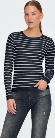 ONLY Strickpullover ONLMILA LS STRIPE BUTTON