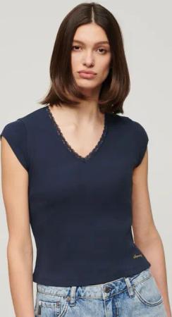 Superdry T-Shirt ESSENTIAL LACE TRIM V
