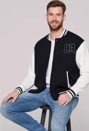 CAMP DAVID Collegejacke mit Druckknöpfen