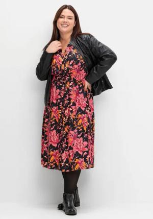 Sheego Blusenkleid Große Größen aus Crêpe,
