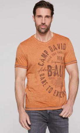 CAMP DAVID V-Shirt mit Baumwolle