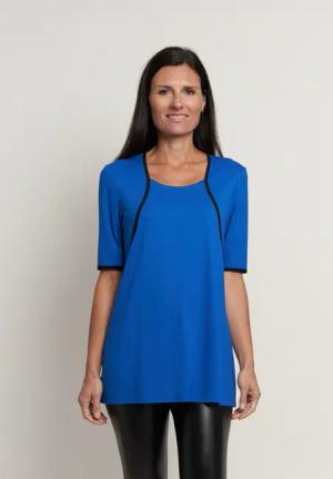 Seidel Moden T-Shirt mit Kontraststreifen, MADE
