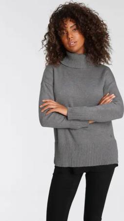 Tamaris Rollkragenpullover mit Rippdetails