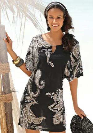 LASCANA Jerseykleid mit Zierdetail am Ausschnitt,