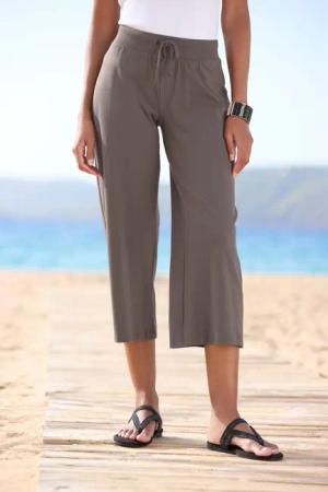 Beachtime 7/8-Strandhose aus weichem Jersey, Wide-Leg,