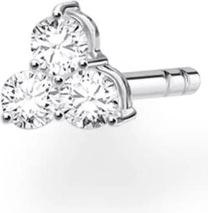THOMAS SABO Single-Ohrstecker weiße Steine silber,