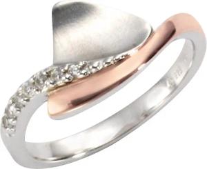 Zeeme Fingerring Silber 925 zweifarbig mit