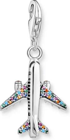 THOMAS SABO Charm-Einhänger Flugzeug, 1914-342-7, mit