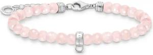 THOMAS SABO Armband rosa Perlen, schwarze