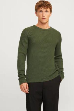 Jack & Jones Rundhalspullover JJPANNEL KNIT
