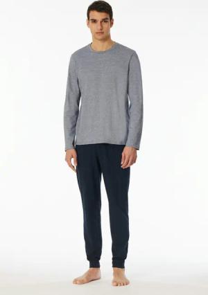 Schiesser Schlafanzug "Casual Essentials" mit feinen,