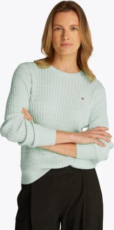 Tommy Hilfiger Rundhalspullover CO CABLE C-NK