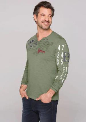 CAMP DAVID Langarmshirt mit offenen Kanten