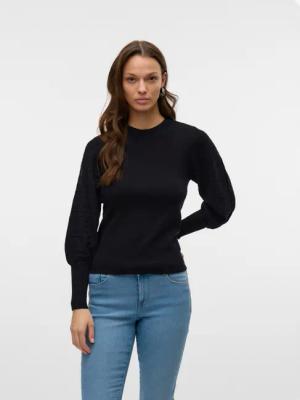 Vero Moda Strickpullover VMHOLLYPOINTELLE LS O-NCK