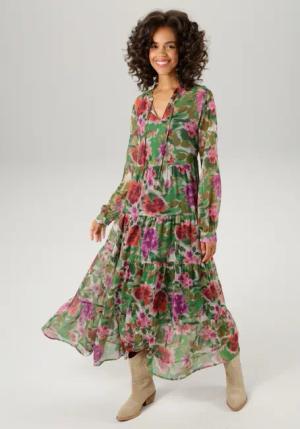 Aniston CASUAL Maxikleid (mit Jersey-Unterkleid) mit