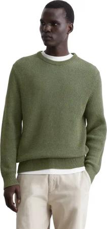Marc O'Polo Rundhalspullover Zweifarbiger Bi-Colour-Strick