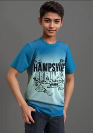 DELMAO T-Shirt Farbverlaufshirt, Batik-Optik, jedes Shirt