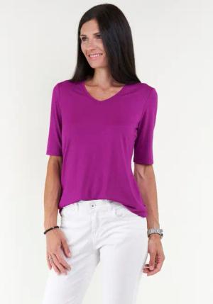 Seidel Moden V-Shirt mit Halbarm aus