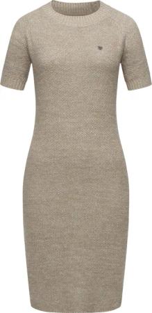 Ragwear Strickkleid Kolya kurzärmliges Damen Midikleid