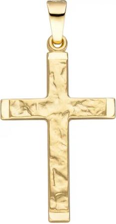 JOBO Kreuzanhänger Anhänger Kreuz, 585 Gold