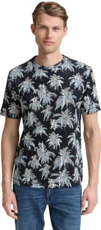 TOM TAILOR T-Shirt mit All-Over Palmen