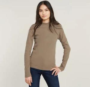 G-STAR Longsleeve Rib Mock Top mit