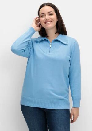 Sheego Strickpullover Große Größen aus Baumwolle,