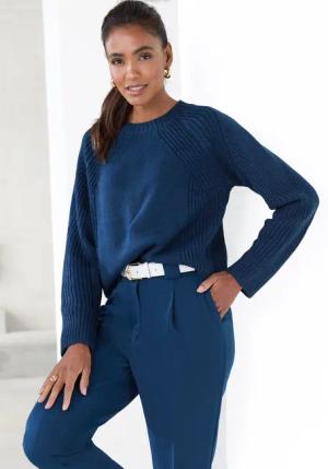 LASCANA Strickpullover mit Grobstrick-Details, Damen Pullover