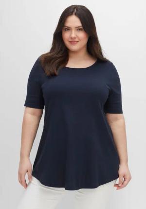 Sheego Longshirt Große Größen mit abgerundetem