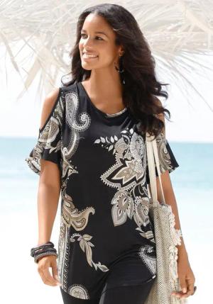 LASCANA Longshirt mit Cut-outs an den
