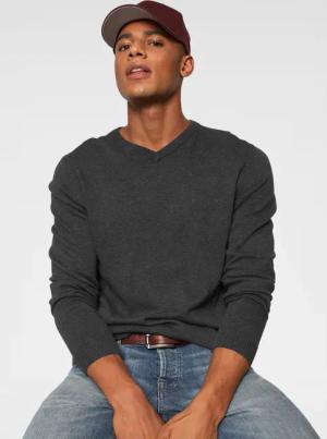 Jack & Jones V-Ausschnitt-Pullover JJEBASIC KNIT