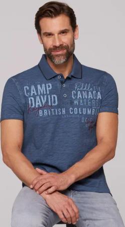CAMP DAVID Poloshirt kurzarm, mit Print