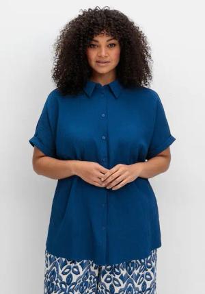 Sheego Hemdbluse Große Größen im Materialmix