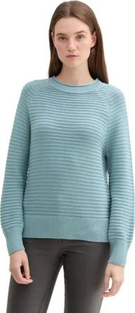 TOM TAILOR Denim Strickpullover mit Ottoman
