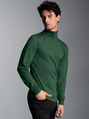 Trigema Rollkragenshirt TRIGEMA Langarm Ski- und