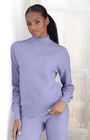 LASCANA Strickpullover mit Stehkragen und Rippbündchen,