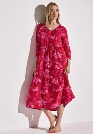 STREET ONE Tunikakleid Sommerkleid mit Volants