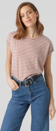 Vero Moda Rundhalsshirt VMAVA PLAIN SS