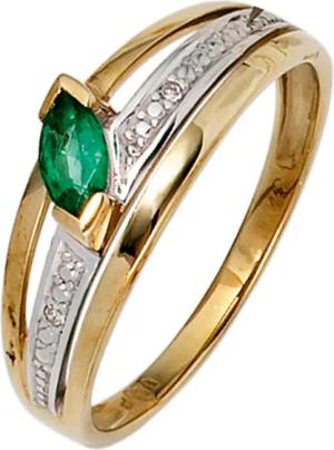 JOBO Diamantring, 585 Gold bicolor mit