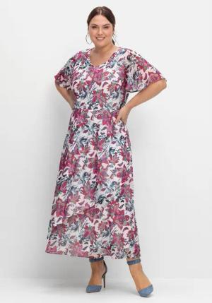 Sheego Abendkleid Große Größen mit Blumenprint,