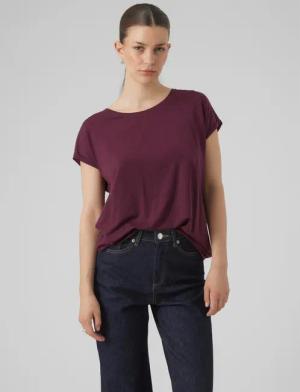 Vero Moda Rundhalsshirt VMAVA PLAIN SS