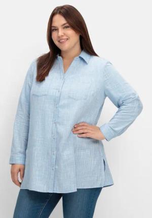 Sheego Hemdbluse Große Größen mit Krempelärmeln,