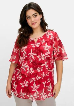 Sheego Chiffontunika Große Größen mit Blütenprint