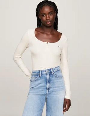 Tommy Jeans Curve Henleyshirt TJW MELANGE