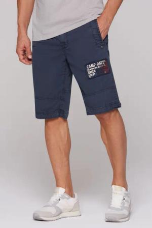 CAMP DAVID Bermudas mit großem Logo-Aufnäher