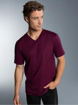Trigema T-Shirt TRIGEMA V-Shirt DELUXE Baumwolle