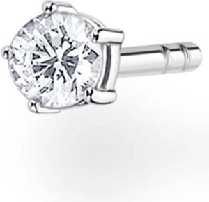 THOMAS SABO Single-Ohrstecker weißer Stein klein,